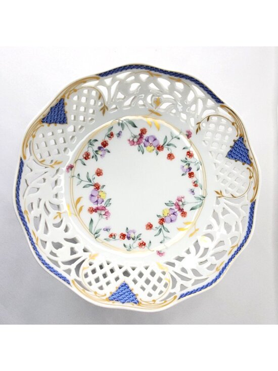 Oscar de la Renta Other - Oscar De La Renta Fine China Reticulated Bowl Angelique 7" Floral West Germany